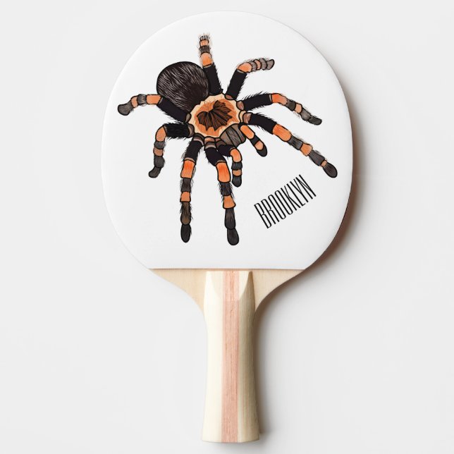 Raquete De Ping Pong Imagem do desenho de Tarantula (Frente)