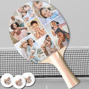 Raquete De Ping Pong Imagem Elegante Simples Colagem de Fotos
