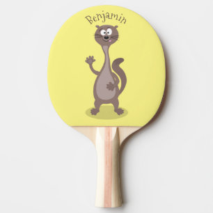 Raquete De Ping Pong Imagem engraçada de desenho animado