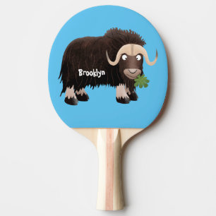 Raquete De Ping Pong Imagem engraçada de desenho animado