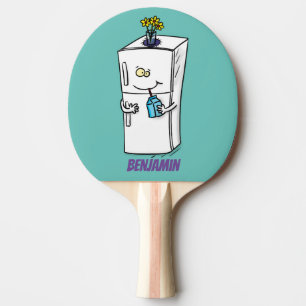 Raquete De Ping Pong Imagem engraçada do desenho do frigorífico