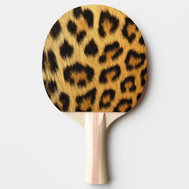 Raquete De Ping Pong Impressão animal da pele do leopardo (Frente)