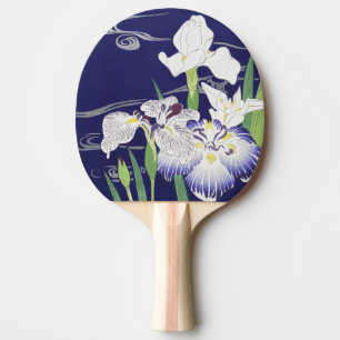 Raquete De Ping Pong Impressão de Arte de Íris Japonesa Antiga por Kogy