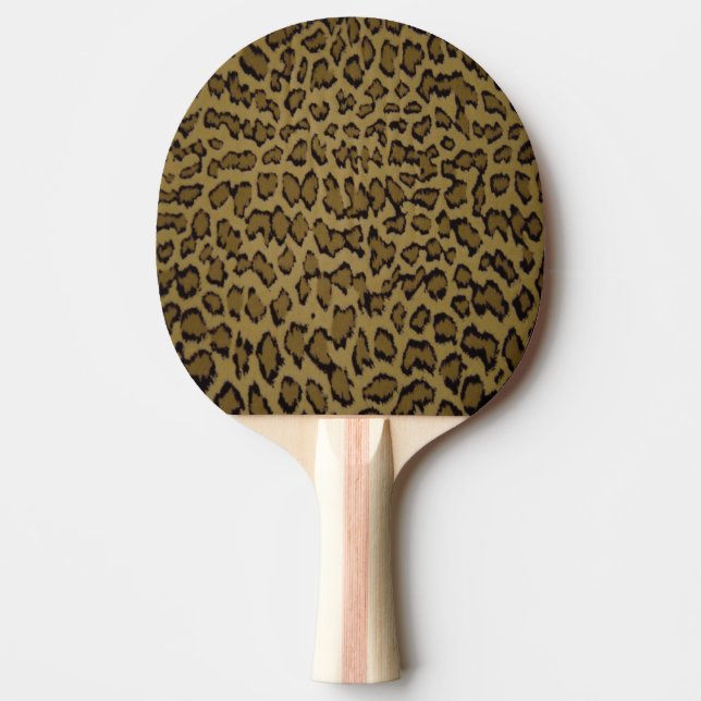 RAQUETE DE PING PONG IMPRESSÃO DE LEOPARDO ANIMAL (Frente)