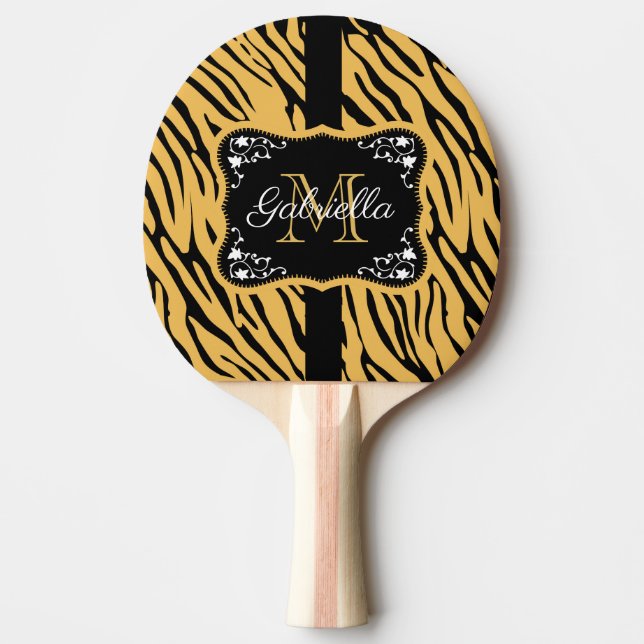 Raquete De Ping Pong Impressão de Leopardo Bonito (Frente)