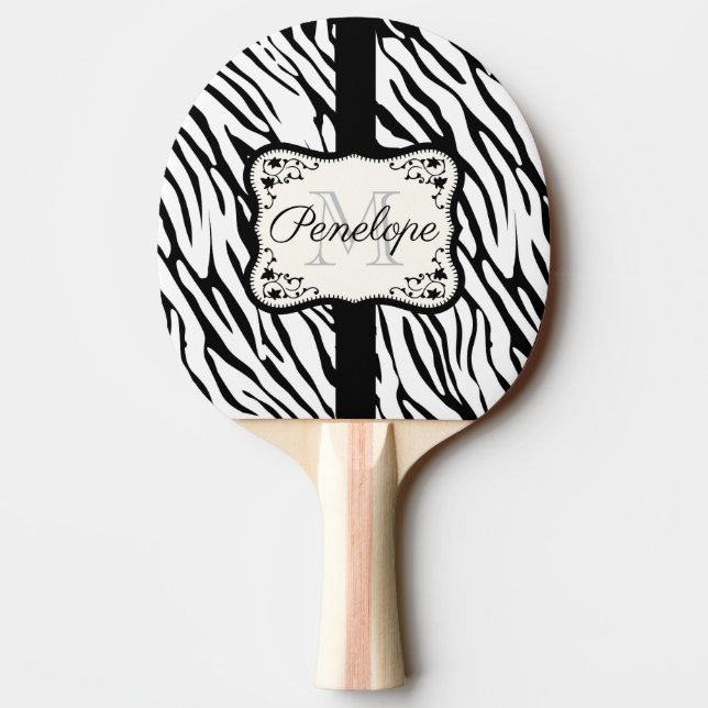 Raquete De Ping Pong Impressão de Zebra Cura (Verso)