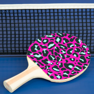 Raquete De Ping Pong Impressão em animais Leopardo Cor-de-Rosa Moderna