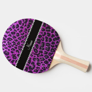 Raquete De Ping Pong Impressão roxo de néon conhecido feito sob
