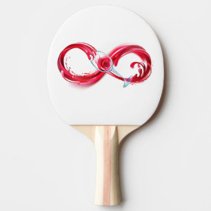 Raquete De Ping Pong Infinidade com vinho tinto
