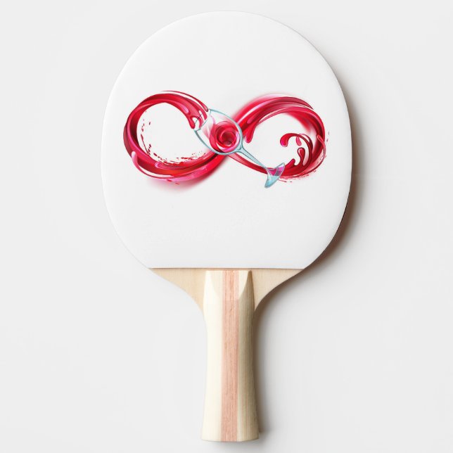 Raquete De Ping Pong Infinidade com vinho tinto (Frente)