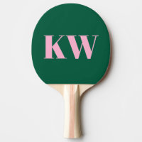 Iniciales Personalizadas Rosa Verde Modernas