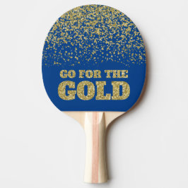 Raquete De Ping Pong Ir para o Dourado Azul-brilhante