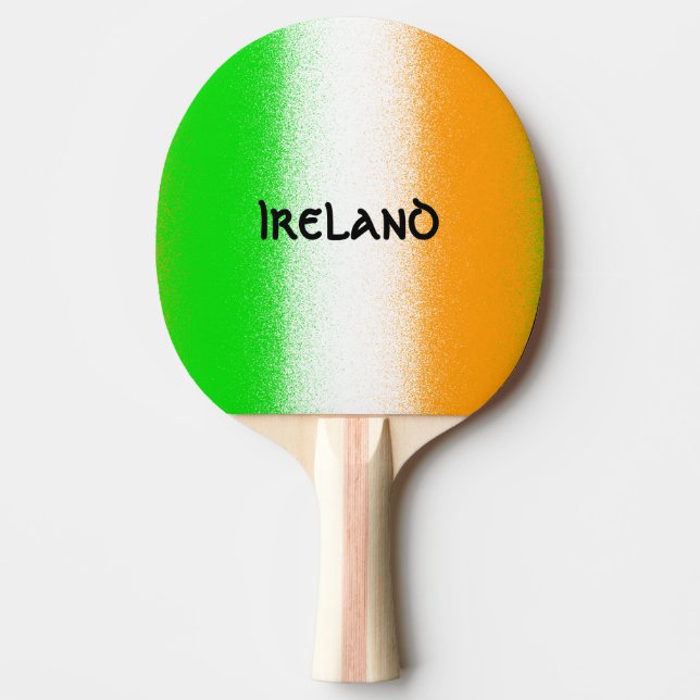 Raquete De Ping Pong Irlanda verde - Branco - Bandeiras Irlandesas Lara (Frente)