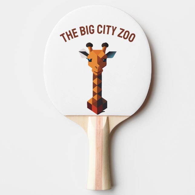 Raquete De Ping Pong Isométrico Giraffe (Frente)