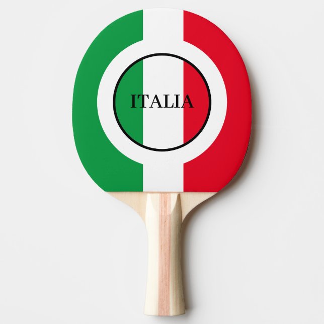 Raquete De Ping Pong Itália Bandeira italiana Red White Itália (Frente)