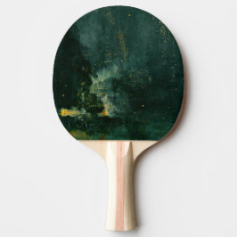 Raquete De Ping Pong James Whistler - Noite em preto e Dourado