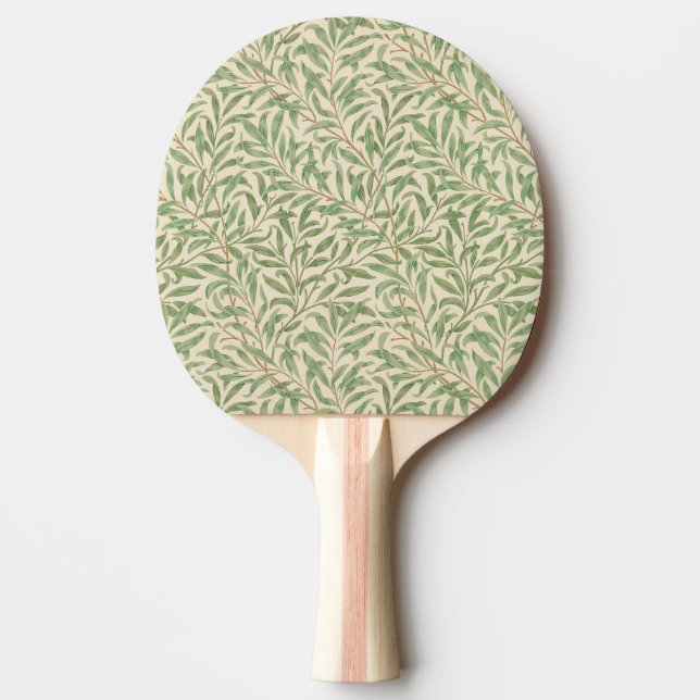 Raquete De Ping Pong Jardim de Flores Clássico com Ramos de Salgueiro d (Frente)