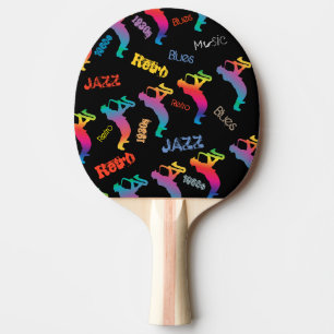 Raquete De Ping Pong Jazz Musicians Retro Music POP ART