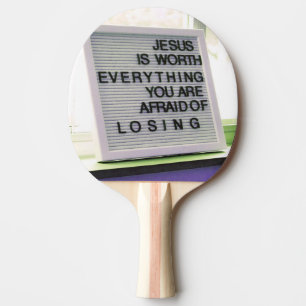 Raquete De Ping Pong Jesus vale tudo o que é sinal cristão