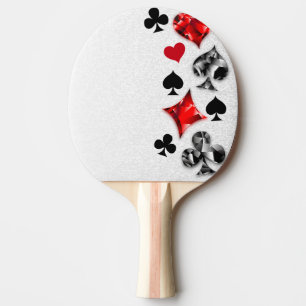 Raquete De Ping Pong Jogador de Pôquer Apostador Naipe de Cartas Las Ve