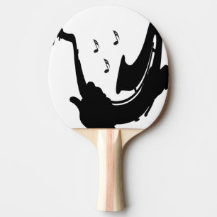 Raquete De Ping Pong Jogador surreal saxofone