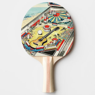 Raquete De Ping Pong Jogo de Fliperama Antigo Estilo Anos 70, Guitarra
