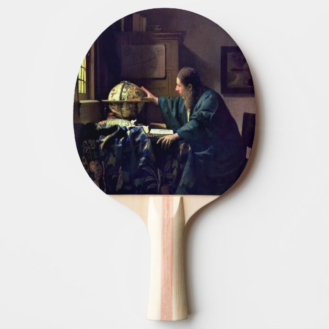 Raquete De Ping Pong Johannes Vermeer - O Astronomer (Frente)