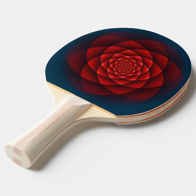 Raquete De Ping Pong Kaleidoscope ROSA vermelho (Frente inclinada)