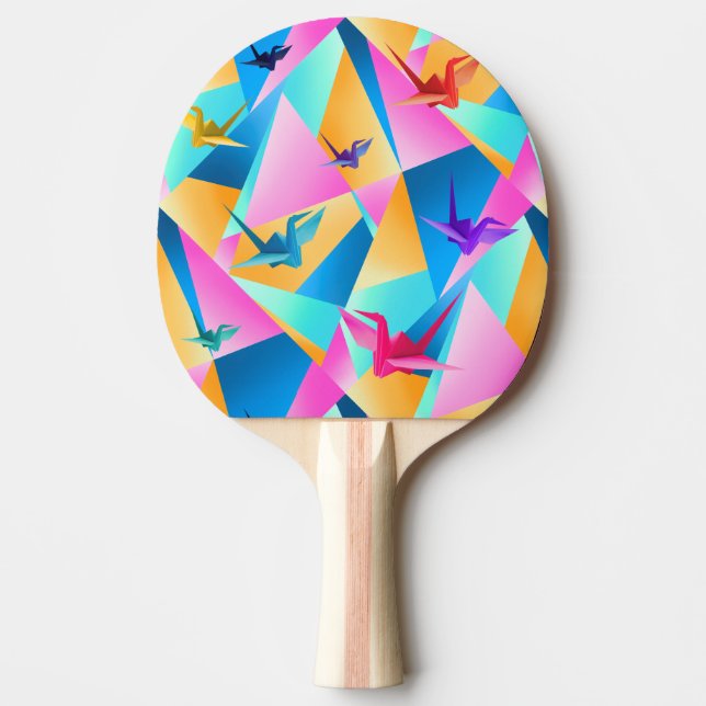 Raquete De Ping Pong Kaleidoscópio de Origami (Frente)