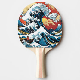 Raquete De Ping Pong Kanagawa Japonês A grande onda