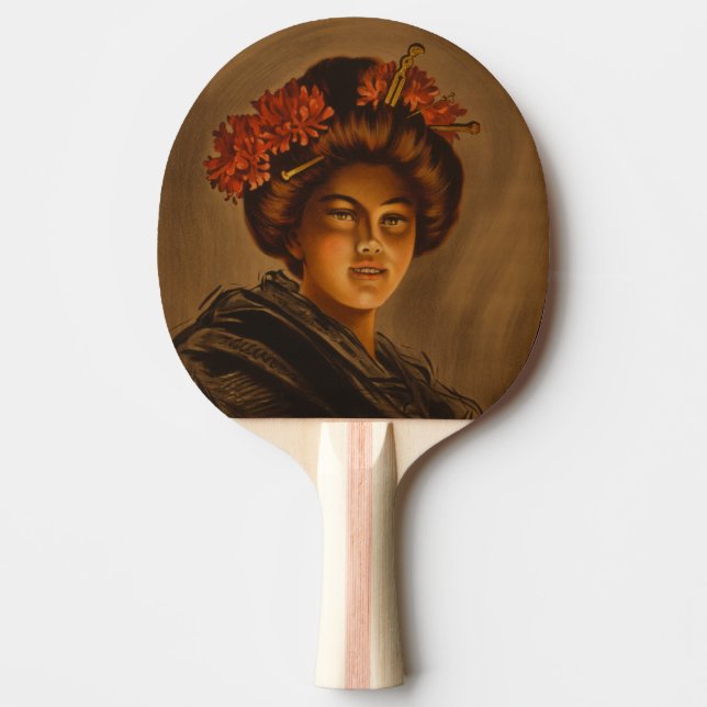 Raquete De Ping Pong Karama: Atriz japonesa Romance Geisha (Frente)