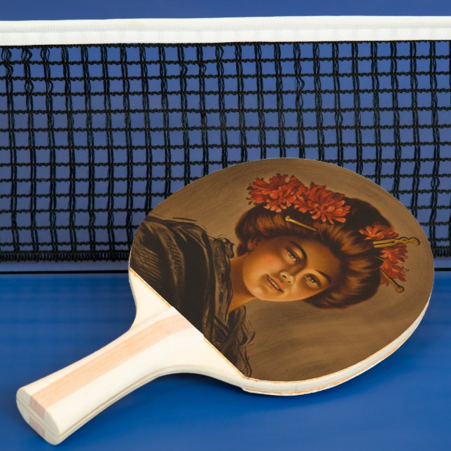 Raquete De Ping Pong Karama: Romance Japonais Actrice Geisha (Insitu)