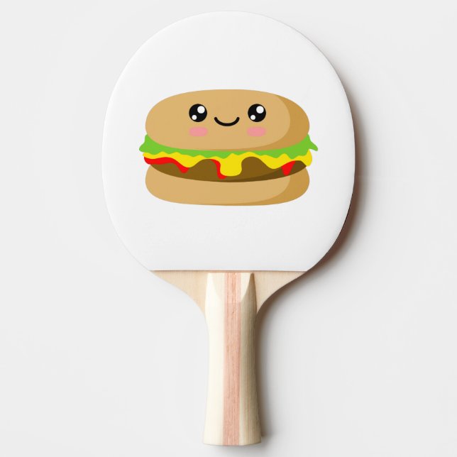 Raquete De Ping Pong Kawaii Burger (Frente)