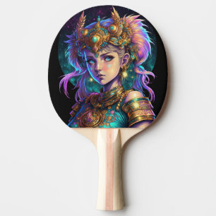 Raquete De Ping Pong Kawaii Space Warrior Girl