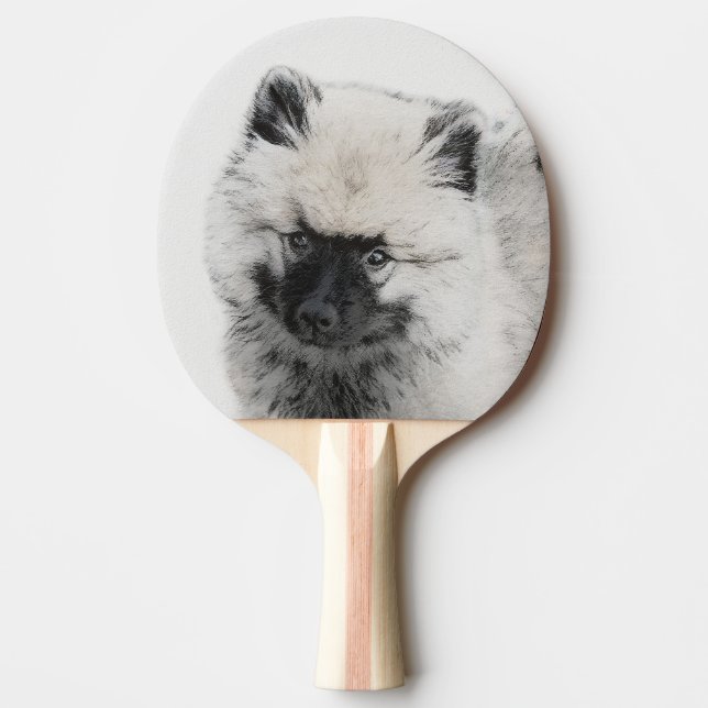 Raquete De Ping Pong Keeshond Puppy Drapy - Arte Cachorro Original Boni (Frente)
