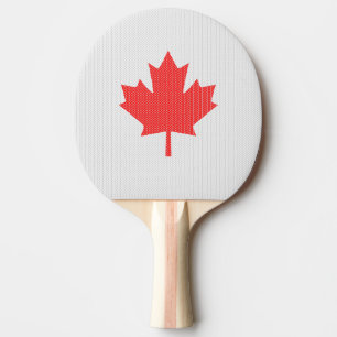 Raquete De Ping Pong Knit Style Maple Leaf Knitting Motif