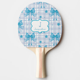 Raquete De Ping Pong Laços Azul Feminino Coquette