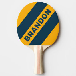 Raquete De Ping Pong Lado Retroativo Três Listras Negrito com Nome