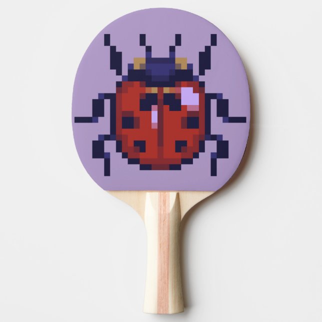 Raquete De Ping Pong Ladybug, lieveheersbeestje pixelart (Frente)