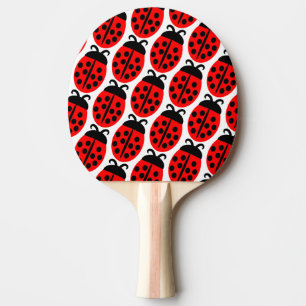 Raquete De Ping Pong Ladybug Vermelho