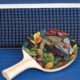 Raquete De Ping Pong Lagarto Folhas & Cor Ping Pong Paddle