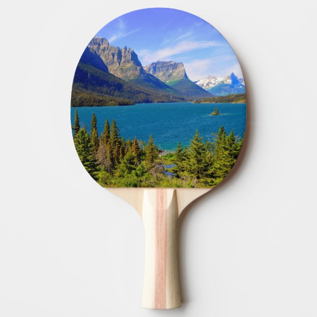 Raquete De Ping Pong Lago st. Mary, parque nacional de geleira, Montana (Frente)