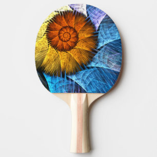 Raquete De Ping Pong Laranja Amarelo Amarelo Abstrato