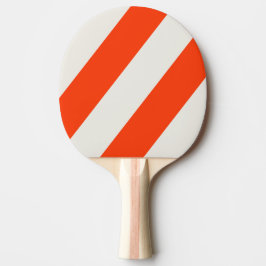 Raquete De Ping Pong Laranja Pôr do Sol Retro Três Listras Negras