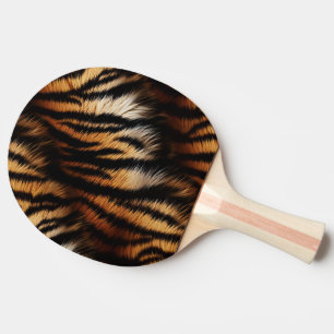 Raquete De Ping Pong Laranja Preto Tigre Impressão Animal