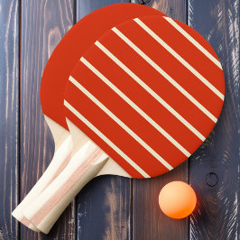 Raquete De Ping Pong Laranja Sangue Listrado e Sólido