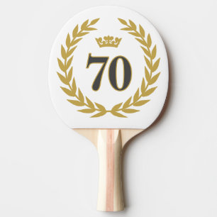 Raquete De Ping Pong Laurel Wreath and Crown 70 Birthday