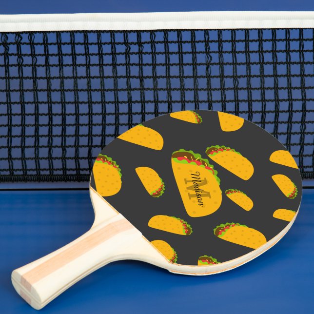 Raquete De Ping Pong Legal e divertido padrão do taco yummy Monograma (Insitu)