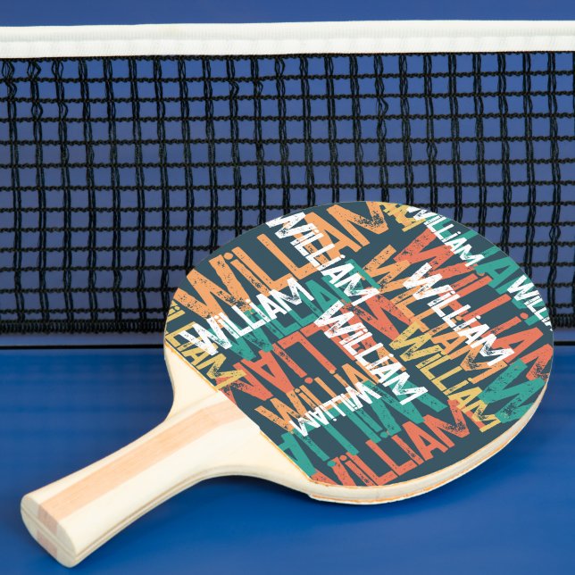 Raquete De Ping Pong Legal SEU NOME Repetindo Crianças (Insitu)