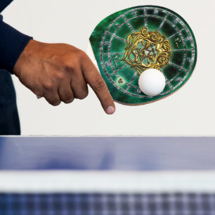 Raquete De Ping Pong Leo Zodiac Astrology design